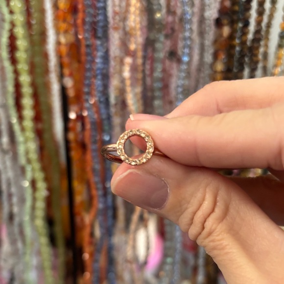 Coach Rose Gold Ring with Crystal Accents - Picture 5 of 5